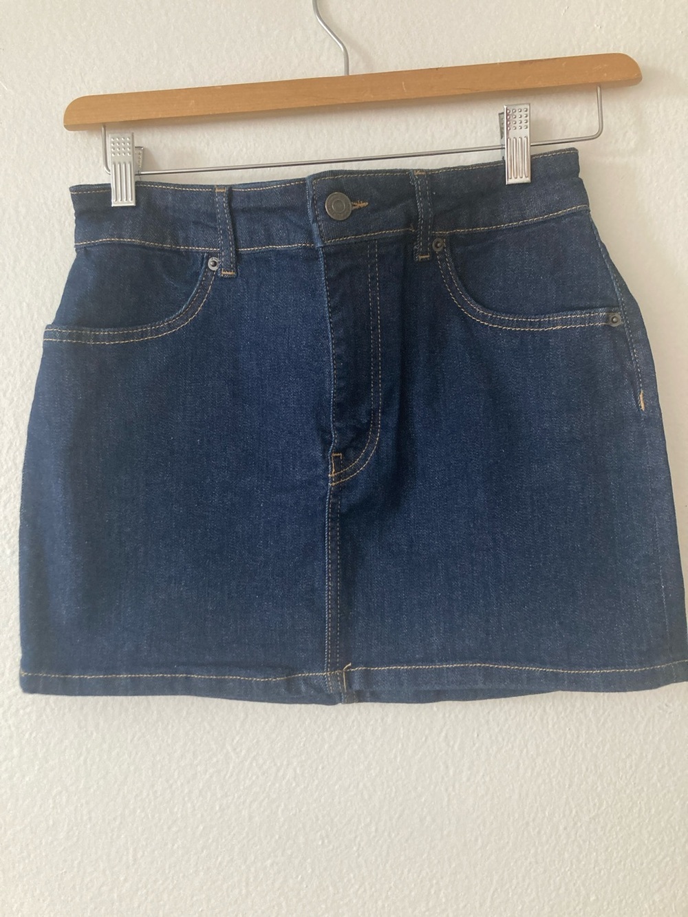 Zara Navy Blue Denim Mini Skirt - Picture 3 of 4